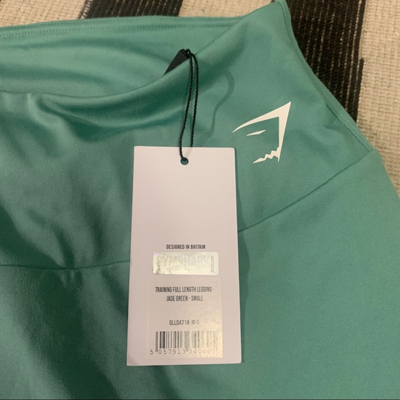 NWT GYMSHARK Women’s Training Full Length Legging Jade Green Small GLLG4714-JG-S - Picture 7 of 10